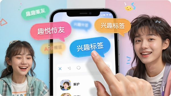 Ȥ����APP��Ȥ��ǩѡ��ҳ�棬��ɫ��ǩ����Ư�����ֻ������Ϸ��������û���ָ�����ǩ�������������