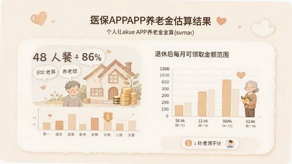 �����籣����ҽ��APP���Ͻ������ҳ�棬չʾ���ݺ�ÿ�¿���ȡ��Χ����ܰ��ͼ�����