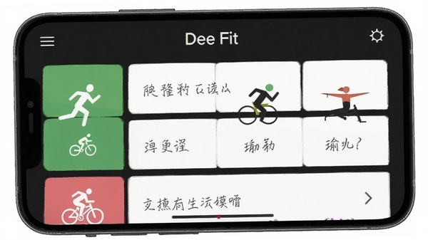 Dee Fit�˶�ģʽѡ������ܲ������٤ͼ���б�