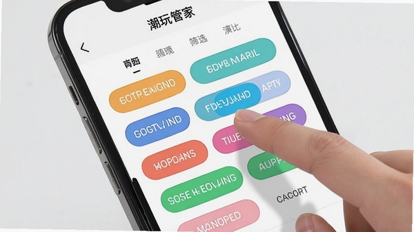 ����ܼҷ���ɸѡ������ʾ���ֻ�����չʾ����ܼ�APP�ı�ǩɸѡҳ�������ɫ��ǩ�������У��û���ָ���ڵ��ĳ����ǩ�����廭��ɾ���ˬ