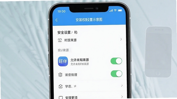 ����app��װȨ������ʾ��ͼ��չʾ�ֻ���ȫ���ý���������δ֪��ԴӦ�õĿ���λ��