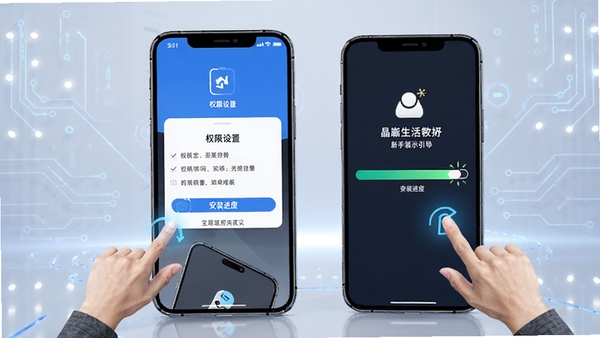 ������app��װ�̳�ʾ��ͼ��չʾ�ֻ���Ļ��Ȩ�����ý���Ͱ�װ���������Ա����в�������ָ��������Ϊ���ĿƼ����ͻ��������������