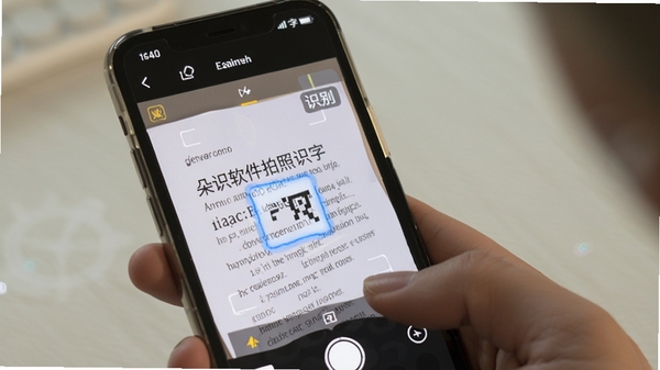 朵识软件拍照识字功能界面展示,手机对准纸质文档进行OCR文字识别,界面简洁清晰,突出识别速度快的特点