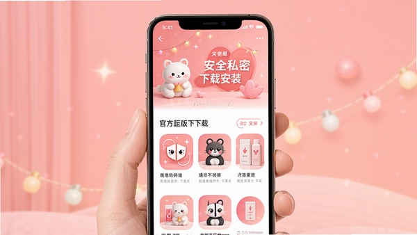 ��Ȥ��app�ٷ��������ذ�װ����չʾ���ֻ���Ļ��ʾӦ���̳�ҳ�棬����Ϊ��ܰ��ɫ���䣬ͻ����ȫ˽�ܹ�������