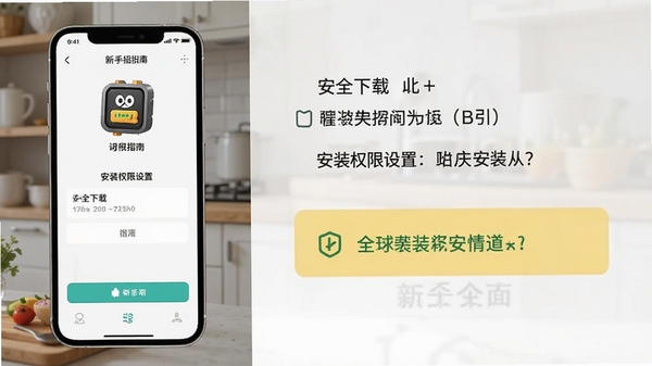 ����ָ��APP����ָ�����棬�ֻ���ʾ��װȨ�����ò��裬������˵�UI��ƣ�ͻ����ȫ���غͰ�װ��ʾ