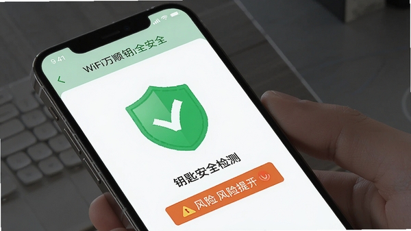 WiFi��˳Կ�װ�ȫ�����棬��ʾ��ɫ��ȫ�����������ʾ��ǩ���ֻ�UI��ͼ