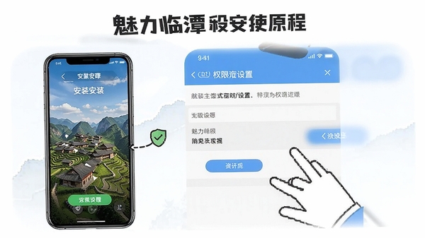 ������̶APPʹ�ý̳�ʾ��ͼ��չʾ�ֻ���װ�����Ȩ�����ý��棬������˵Ĳ���ָ�����ͻ����װע������