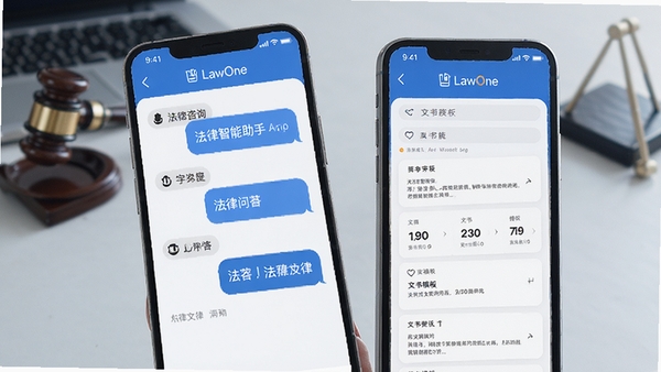 LawOne������ѯ��������APP����չʾ���ֻ���Ļ�г��ַ����ʴ�Ի�������ģ���б��������ɫ����ƣ��Ƽ�����רҵ�в���
