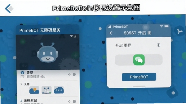PrimeBOT�ƶ���Ȩ�����ý�ͼʾ��ͼ��չʾ���ϰ��������������������棬��עPrimeBOT