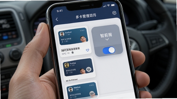NFC�Ž��������ֶ࿨��������չʾ��Ƭ�б����л���ť