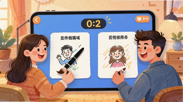 ���û���С��Ϸ���棬���˺�������㻭�Ҳ���Ŀ����Ļ���л��ʺ͵���ʱ����Χ���֣�չʾ���õ��Ʊ��淨