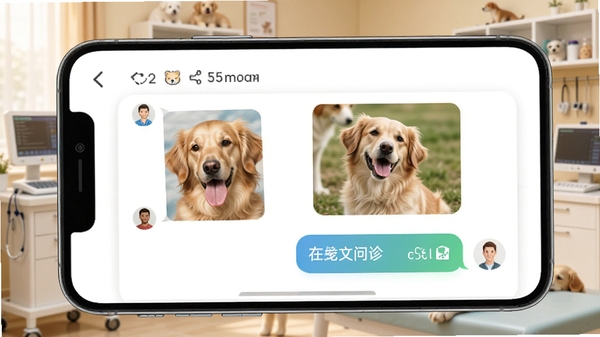 �ó�ҽAPP����ͼ����������ͼ���ֻ���Ļ����ʾ��ҽ��������˶Ի����ڣ�������Ƭ�����ɼ����������Ѻã�����Ϊ��ܰ�ĳ���ҽԺ����