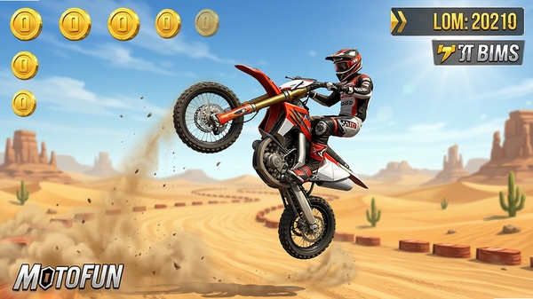 MotoFUNĦ�г�ģ����Ϸ�ؼ���ս�����������ڿ��������ͷ����������ΪɳĮ����������������ʾ����Ļ�Ϸ�
