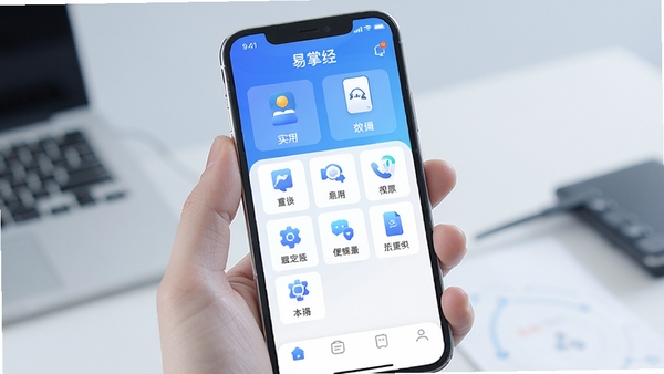 ���ƾ��ֻ�Ӧ�ý���չʾ��������µĹ�����APP��ҳ�棬������ɫ������ͼ���������룬����Ϊ��͵ĿƼ��н��䣬ͻ�������ʵ�÷�Χ