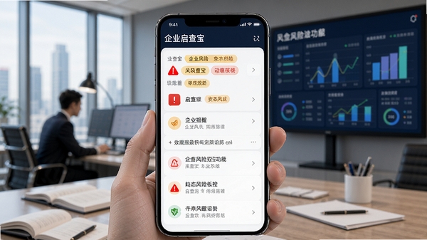 ���鱦���ռ�ع���չʾ���ֻ�������ʾ��ҵ���ձ�ǩ�Ͷ�̬�����б�����ɫ��ʾ��ʶͻ��������Ϊ����칫���������ݿ��ӻ�ͼ��