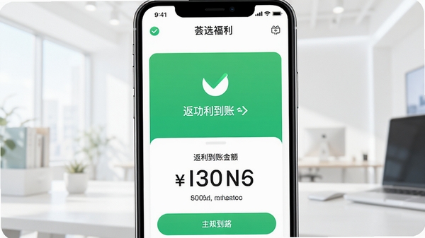 ��ѡ����APP����������ʾ���棬�ֻ���Ļ��ʾ��ɫ�ɹ���ʾ�ͷ���������֣������������