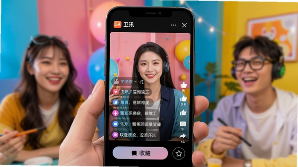 ��Ѷapp����Ƶ���Ž��棬չʾ��Ļ�����������ղذ�ť���ֻ�����Ƶ��������������ɫ�ʷ��