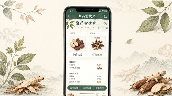 ��ҩ����ƬAPP����չʾ���ֻ���Ļ����ʾ��ҩ��Ƭ��ϸ����ҳ������Ϊ���ŵ���ҽ����в�ҩͼ����׺