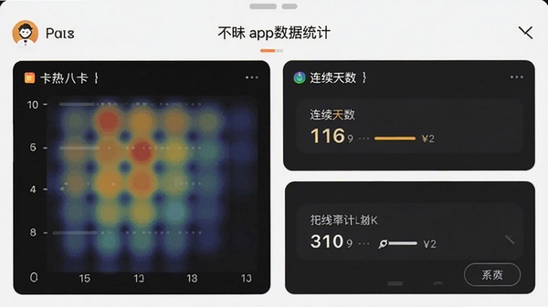 ����app����ͳ��ҳ�棬չʾ������ͼ������������ɫ����ů�������࣬�ֻ�Ӧ�ý�ͼ���
