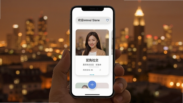 �����罻������ӭ����չʾ�����¼�Լ����ֻ���Ļ����ʾ����ƥ�俨Ƭ������Ϊůɫ������ҹ����ͻ����ʵ�罻��Χ