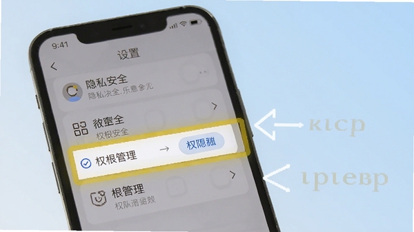 ����app����ҳ���ͼ��չʾ��˽�밲ȫѡ��ֻ���Ļ�и�����ʾȨ�޹�����ڣ�����Ϊǳɫ���䣬ͻ������ָ��