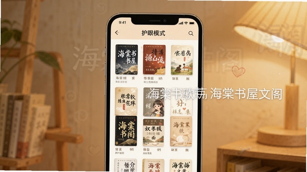���������ĸ���������չʾ���ֻ���Ļ�г���С˵����б�������Ϊůɫ������ģʽ�����������£�������������ˮӡ