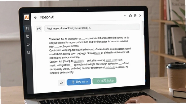 Notion AI����д�����棬�û�����ؼ��ʺ�AI�Զ��������¶��䣬������ʾ��ɫ����д��ť��ͻ��Notion AIƷ�Ʊ�ʶ