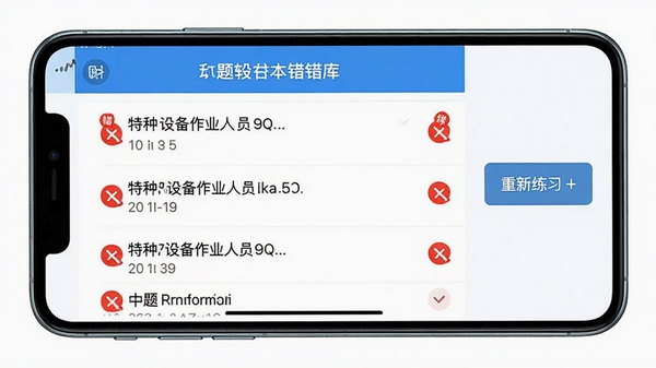 �����豸��ҵ��Ա���APP���Ȿ�����ͼ���ֻ���Ļ��ʾ�����б��ͺ�ɫ�����ǣ��Ա���������ϰ��ť������Ϊ��ɫ�����ͻ��ѧϰ��������