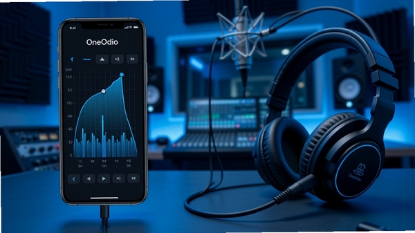OneOdio app ����չʾ���ֻ���Ļ��ʾ��Ƶ�������������ߣ�����Ϊרҵ¼���ң����������ֻ����Ƽ�����ɫ��