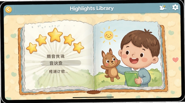 Highlights Library�����ж�ͯ����Ӣ��汾�Ľ����ͼ����ʾ�����������Ǻ͹�������Ч������ܰ�ɰ����