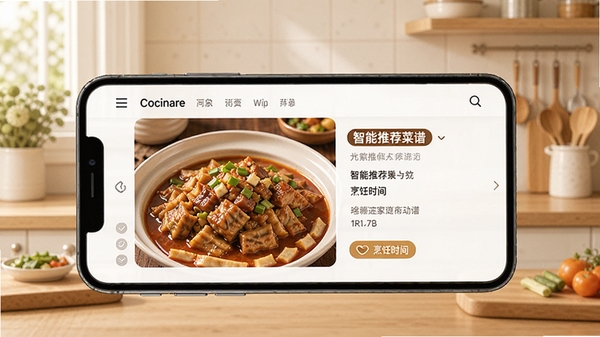 Cocinare��������չʾ�������Ƽ����׹��ܣ��ֻ���Ļ��ʾɫ��ζ��ȫ�ļҳ���ͼƬ�����ʱ���ǩ������������ܰ����