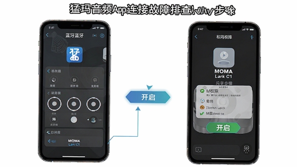 ������ƵApp���ӹ����Ų�ʾ��ͼ��չʾ�ֻ��������ý�����AppȨ�޿������裬����MOMA Lark C1��ʶ