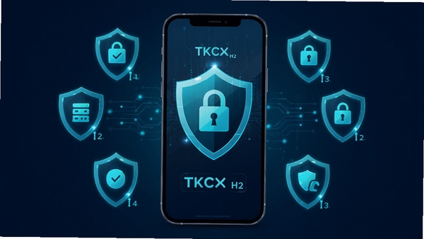 TKCX H2 ��ȫ��˽����ʾ��ͼ���ֻ���Ļ��ʾ����ͼ������ݼ���������Χ���ư�ȫ��ʶ������ɫ��Ϊ��������ɫ