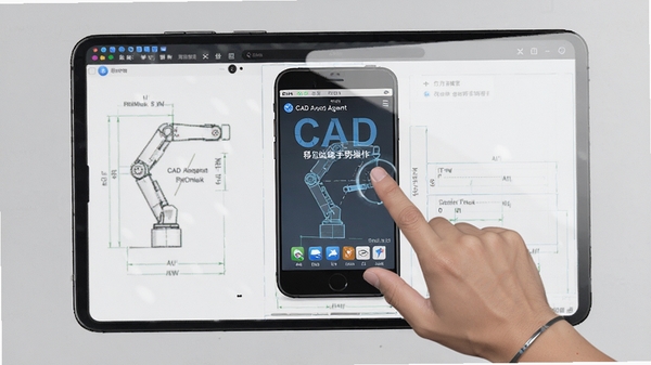 CAD Agent移动端手势操作示意图