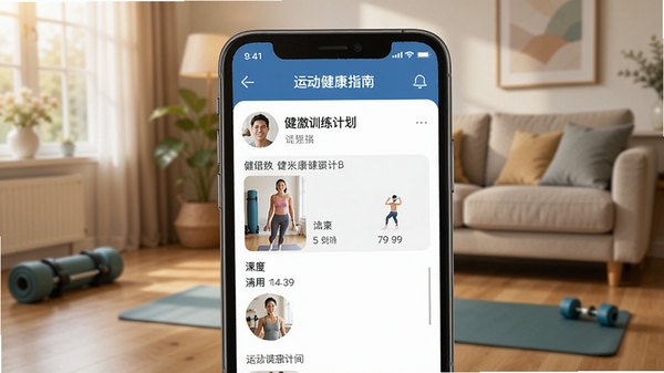 �˶�����ָ��APP���Ի�ѵ���ƻ����棬�ֻ���Ļ��ʾ�û����ڲ鿴���ƽ����α�����������ܰ�ļ�ͥ�����������������������ɼ�