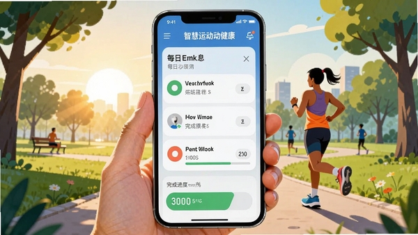 �ǻ��˶��������Ի��˶��ƻ�ҳ�棬�ֻ���Ļ��ʾÿ���˶������嵥����ɽ��ȣ�����Ϊ�峿��԰�ܲ������������˶����廭