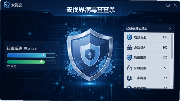 ���ӽ粡����ɱ���ܽ��棬��ʾɨ�����������������в�б�����ȫ���Ʊ�־��Ŀ���Ƽ�����ɫ