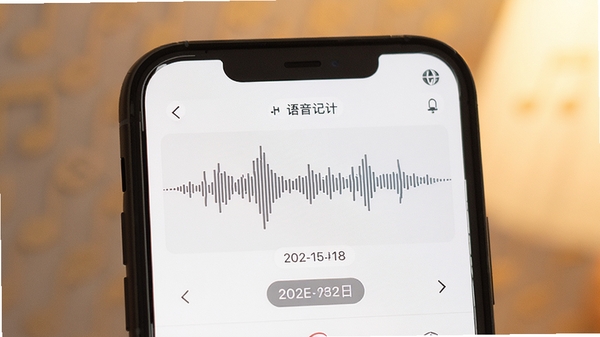 回音软件主界面展示语音日记录制功能,清新简约风格,手机屏幕中显示声波波形和日期标签,背景柔和暖色调,突出私密记录与情绪陪伴感