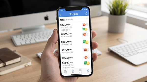 ��������APP������ϸ�б����棬�ֻ���Ļ��ʾ�����Ķ�����ˮ��¼��������ʱ�䡢֧����ʽͼ�꣬����������İ칫����