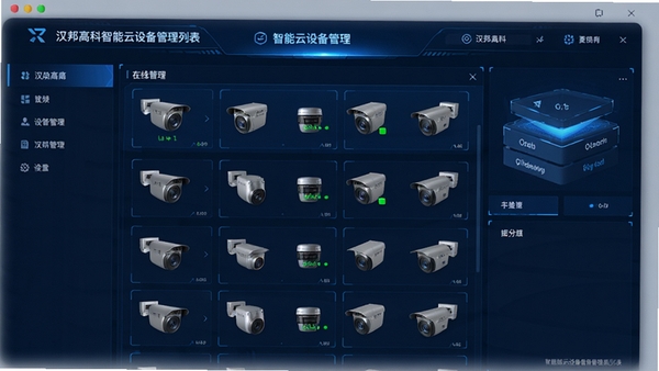 ����߿��ǻ����豸�����б����棬չʾ��̨����ͷ����״̬����������壬��ɫ�Ƽ����