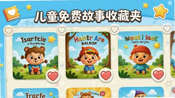 ��ͯ��ѹ����ղؼн��棬չʾ������·���Ͱ����ղ�ͼ�꣬ɫ�����޵Ķ�ͯ������