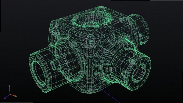 3D��ͼ��ʦ�߿�ģʽչʾ��е���ģ�ͣ�������������������Ϊ��ɫ��͹�Լ��νṹ