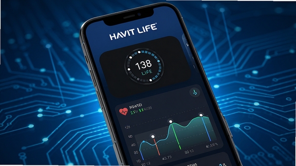 HAVIT LIFE�ֻ�App����չʾ�������ֱ�����״̬����������ͼ�������ɼ�����ɫ�Ƽ��б�����Ʒ��logo��Ŀ