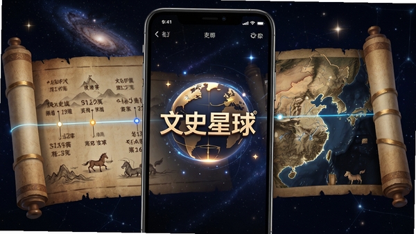 ��ʷ����APP����չʾ���ֻ���Ļ�г����й��Ŵ���ʷʱ�������ͼ��ϵĻ��棬������������Ŀ����ʷ����LOGO�������Ǻ���ǿ���Ŵ�����Ԫ���ںϣ��Ƽ������Ļ����̲���