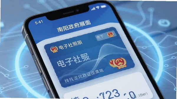 ��������APP����֤��չʾҳ�棬�ֻ���Ļ��ʾһ�ŵ����籣����ʽ�����⿨Ƭ���������пƼ��еĵ���ɫ���Σ����ֱ�ݰ�ȫ������