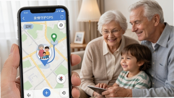 ���˶�ͯ�����ػ�GPS������ͼ����ʵʱ��λ����չʾ���ֻ���Ļ��ʾ����λ��ͼ��