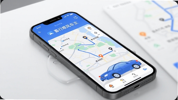 ϲ��˳�糵��APP�ٷ�����չʾ���ֻ���Ļ����ʾ˳�糵�ӵ���������ͼ·�߹滮��������ɫ�Ƽ�����ɫ���ִ���Լ���