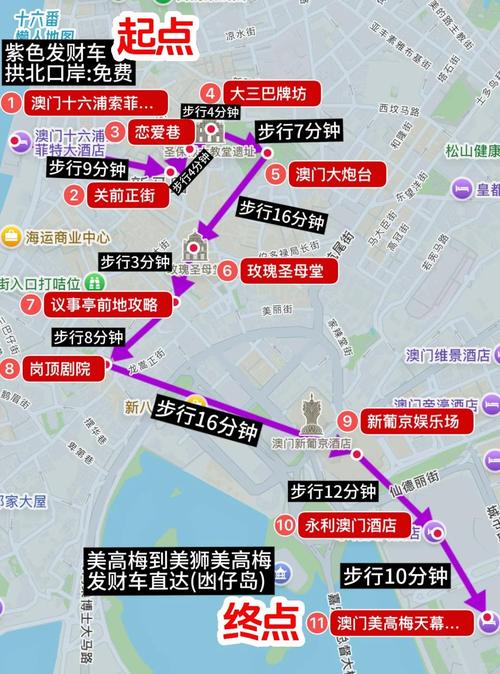 澳门出行-智慧旅游导航助手 景点收藏和路线规划操作步骤