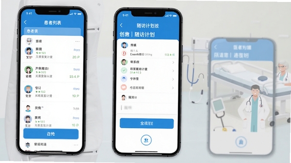 ҽΪAPP�ƶ��˲�����ͼ��չʾ�����б�����üƻ��������棬�ֻ���Ļ������ʾ�����ܰ�ť��ҽ��������ɫ