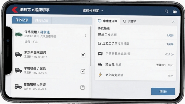 ����˹e·����˹app������¼��ά�޵������棬��ʾ�������������б�����ʷ��������